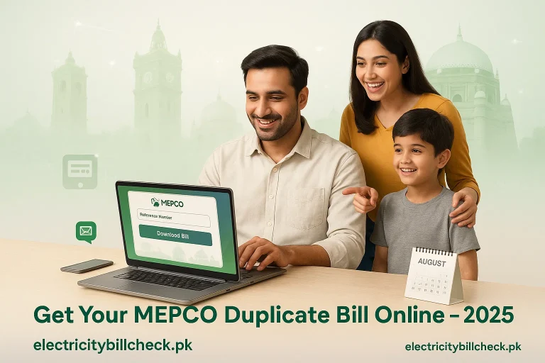 MEPCO Duplicate Bill image
