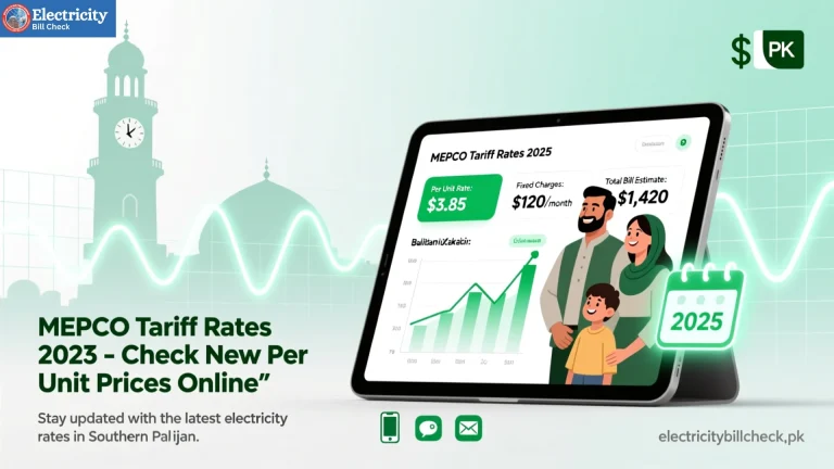 MEPCO Tariff Rates 2025