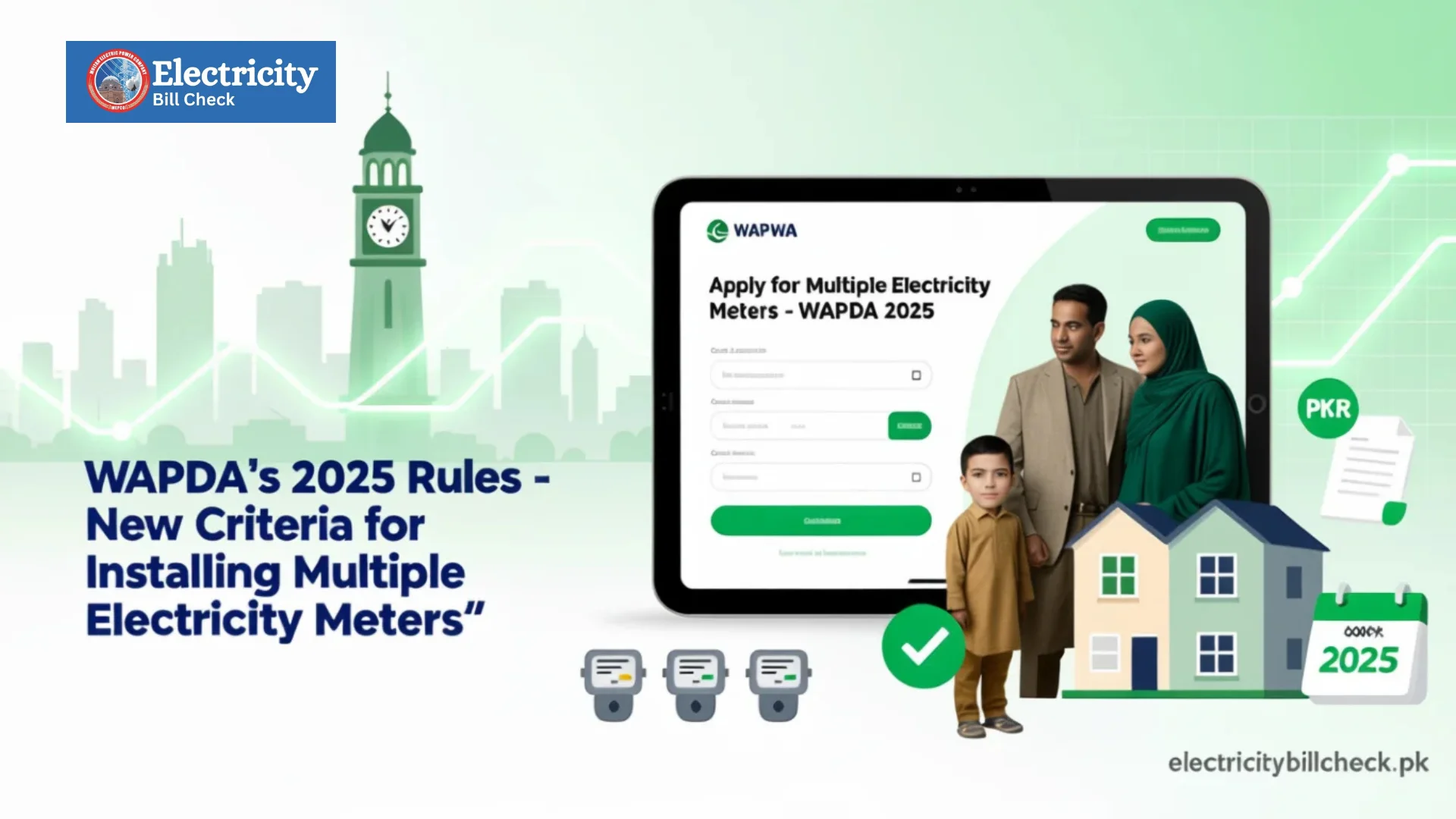 WAPDA Multiple Electricity Meters application guidelines